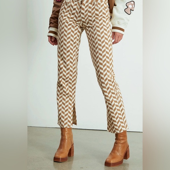 Pacsun|low rise straight checkered brown & white jeans, size 27•••Trendy & cute - Picture 1 of 14